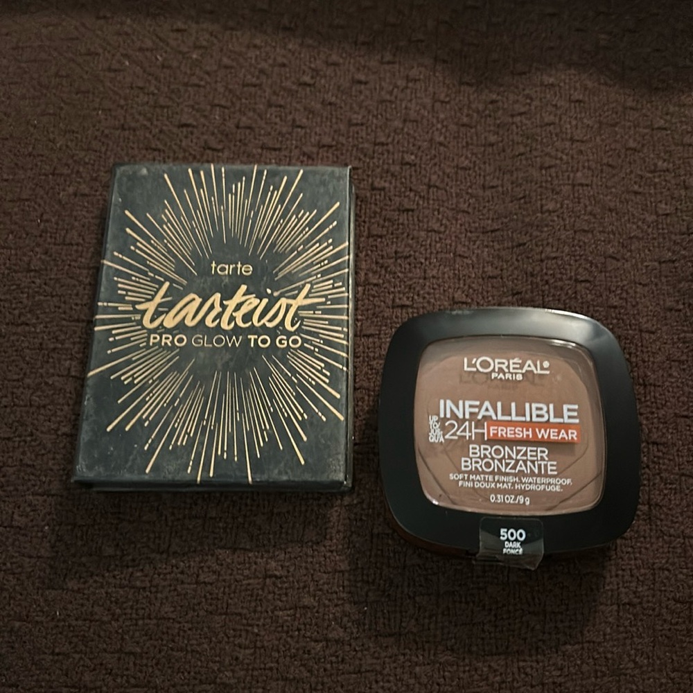 Bronzer and highlighter